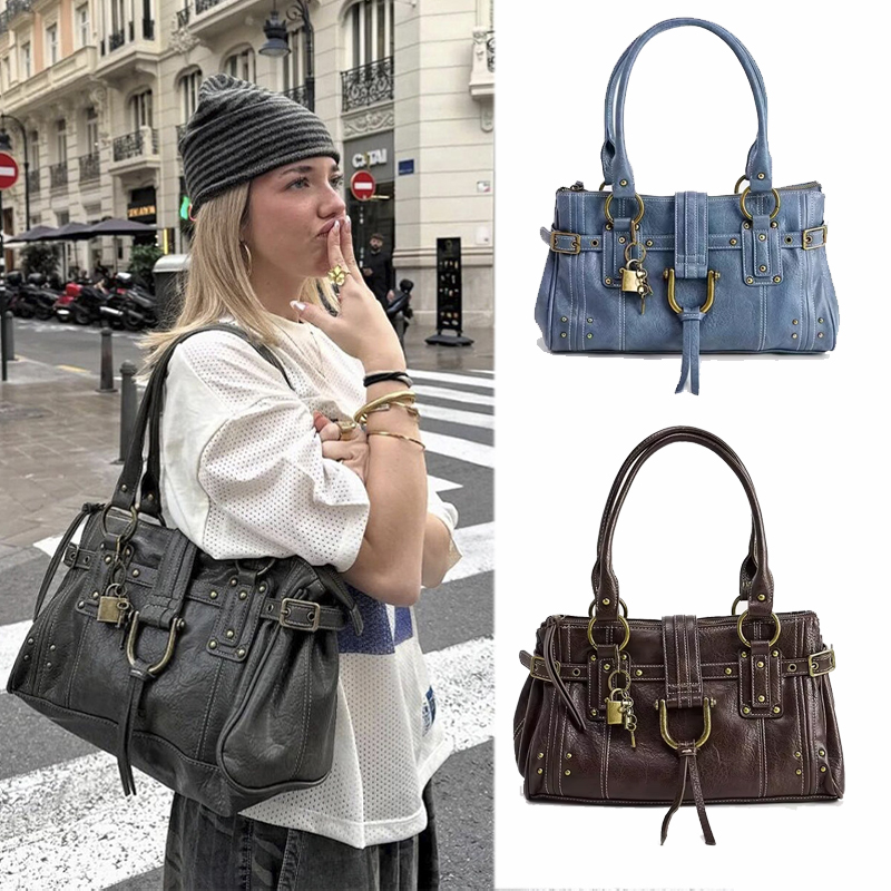 Interior Design Style - Small niche design lock head bag,