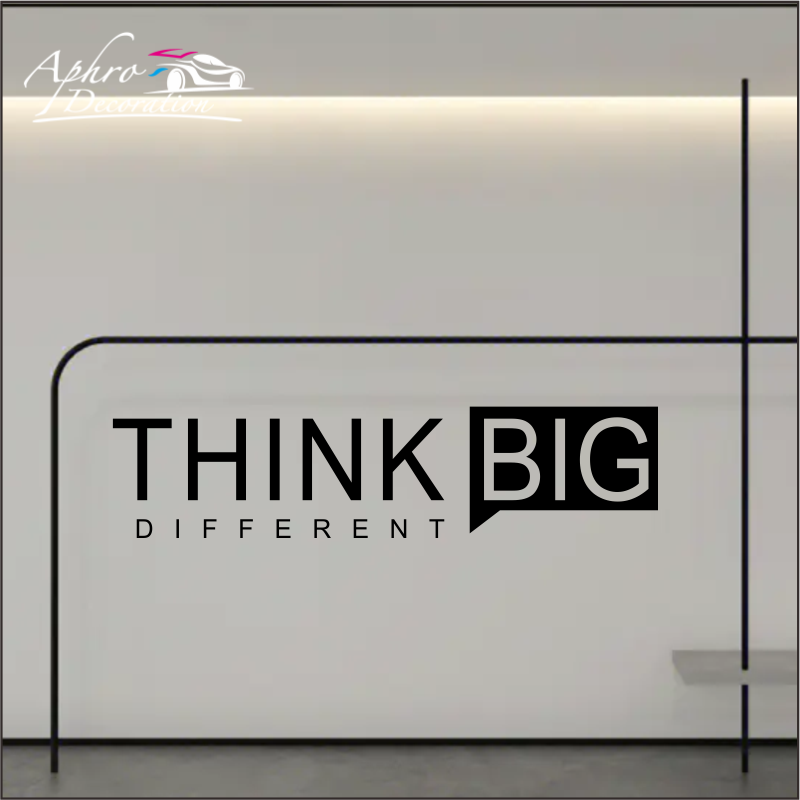 Interior Design Quotes - Thank Big Different Office Wall Sticker