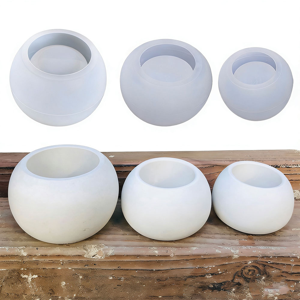 3pcs Round Flower Pot Silicone - Terrazzo Pot Cement recensione e prezzo
