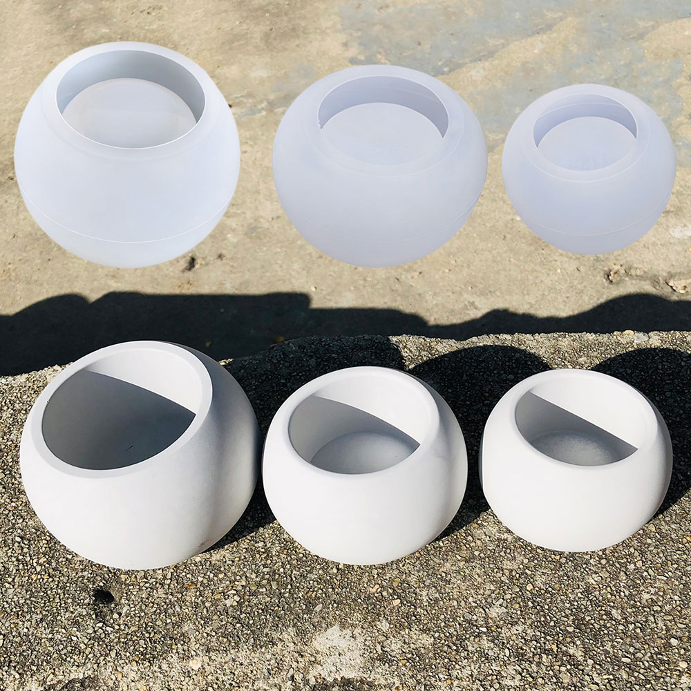 3pcs Round Flower Pot Silicone - Terrazzo Pot Cement recensione e prezzo