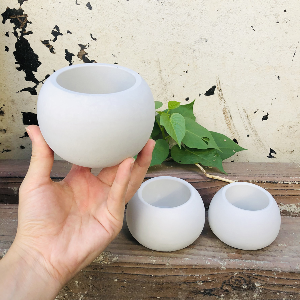 3pcs Round Flower Pot Silicone - Terrazzo Pot Cement recensione e prezzo