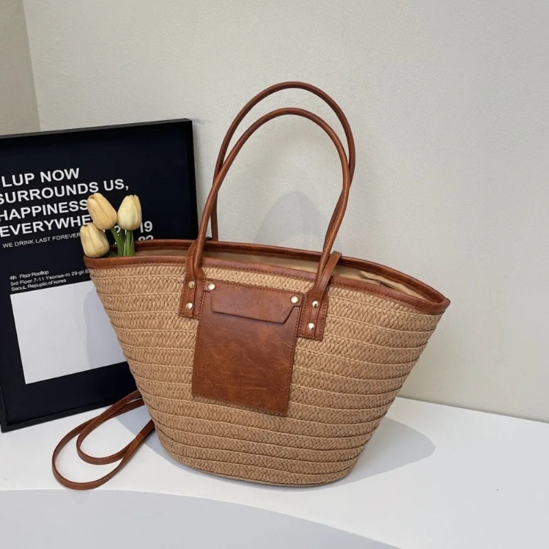Woven Shoulder Bag Straw Baske - Interior Design Style recensione e prezzo