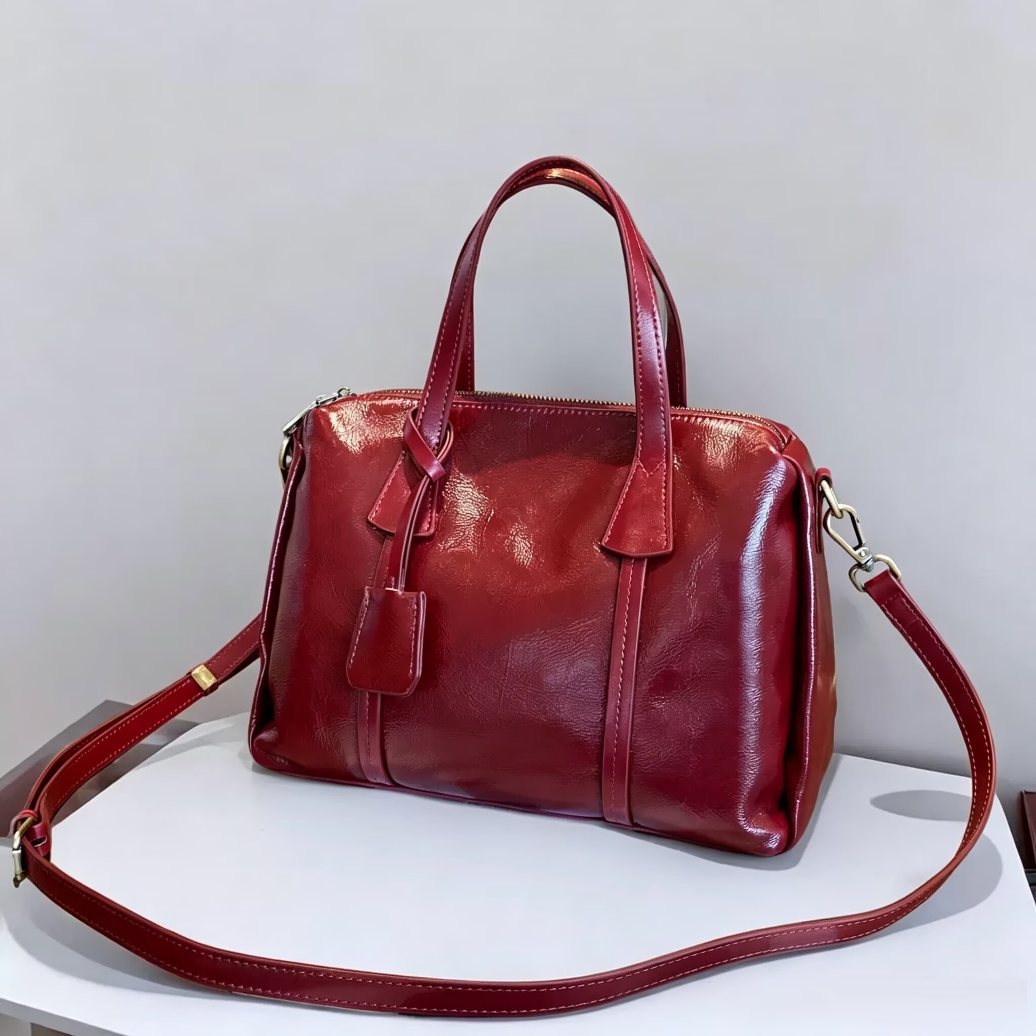 Vintage Real Leather Handbag F - Interior Design Style recensione e prezzo