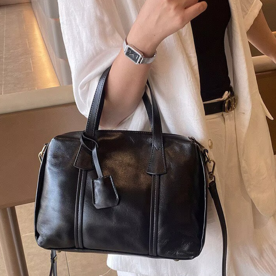 Vintage Real Leather Handbag F - Interior Design Style recensione e prezzo
