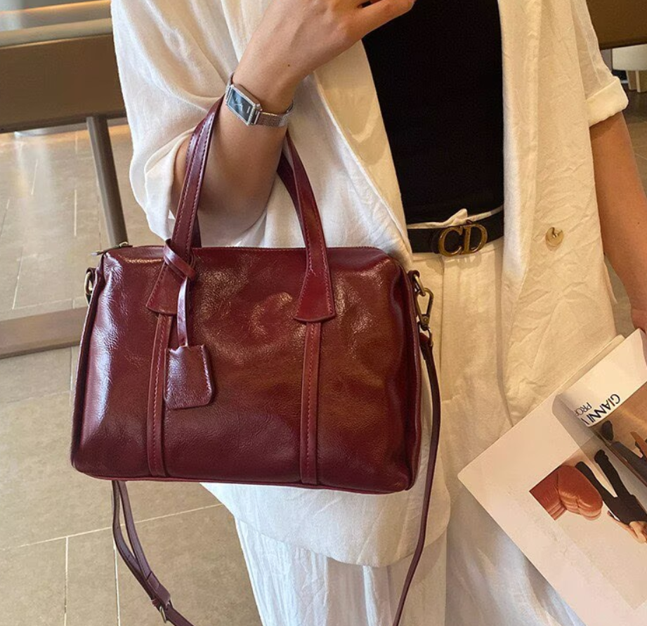 Vintage Real Leather Handbag F - Interior Design Style recensione e prezzo