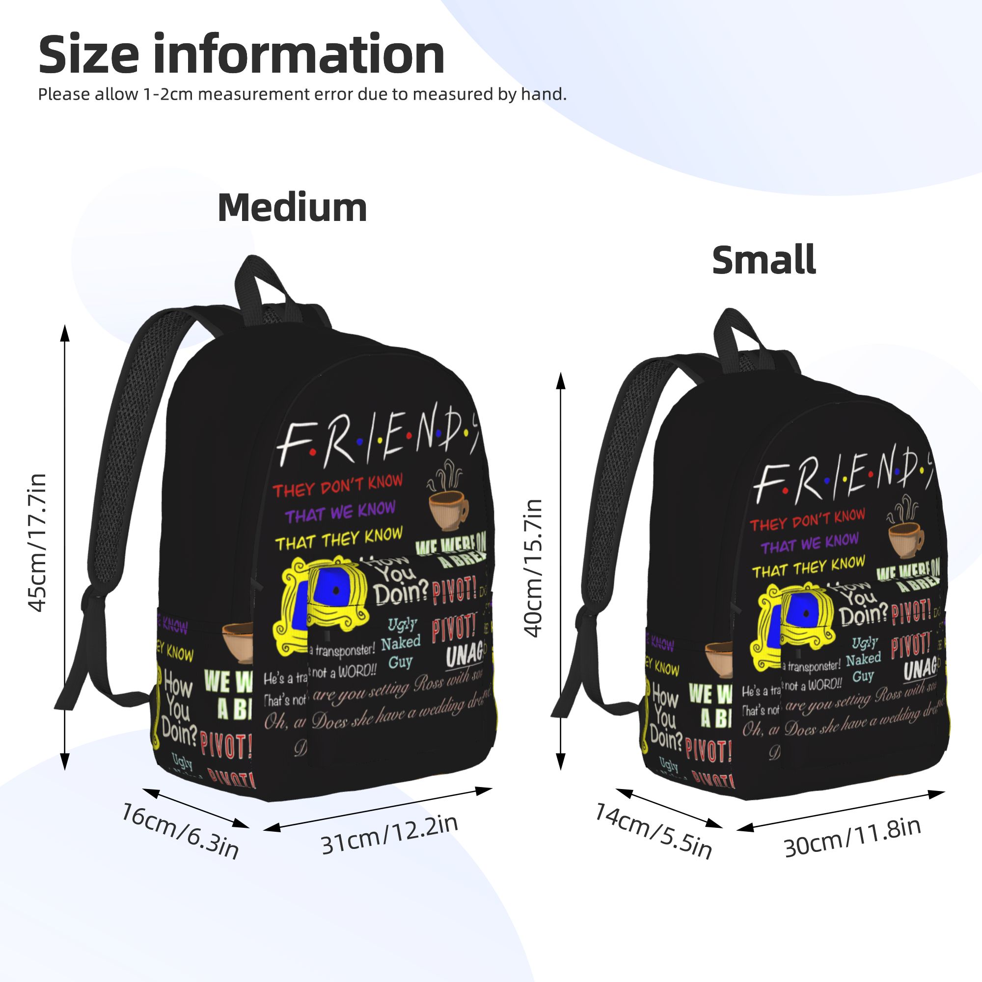 Friends Mixed Quote Typo Backp - Interior Design Quotes recensione e prezzo