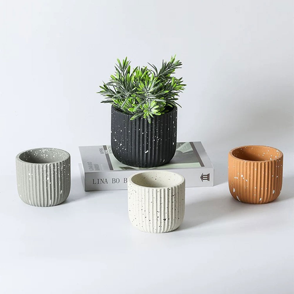 Minimalist Stripe Terrazzo Con - Terrazzo Pot Cement recensione e prezzo