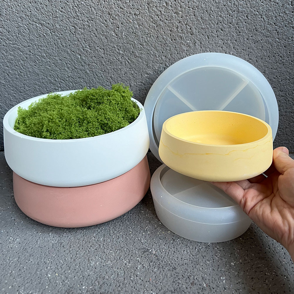 Large Bowl Flower Pot Silicone - Terrazzo Pot Cement recensione e prezzo