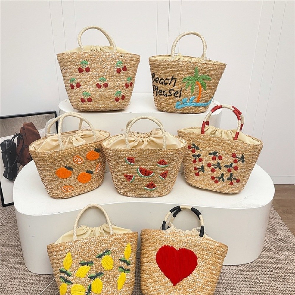 Embroidery String Straw Tote B - Interior Design Style recensione e prezzo