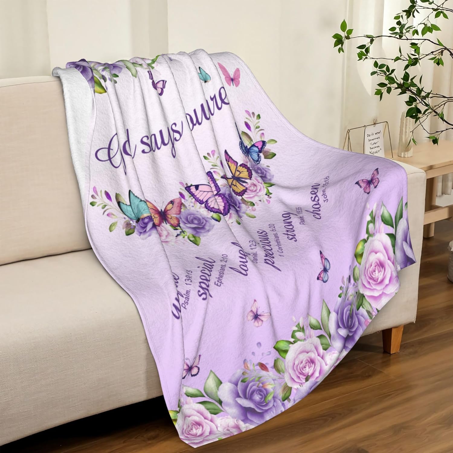 Purple Roses Butterflies Faith - Interior Design Quotes recensione e prezzo