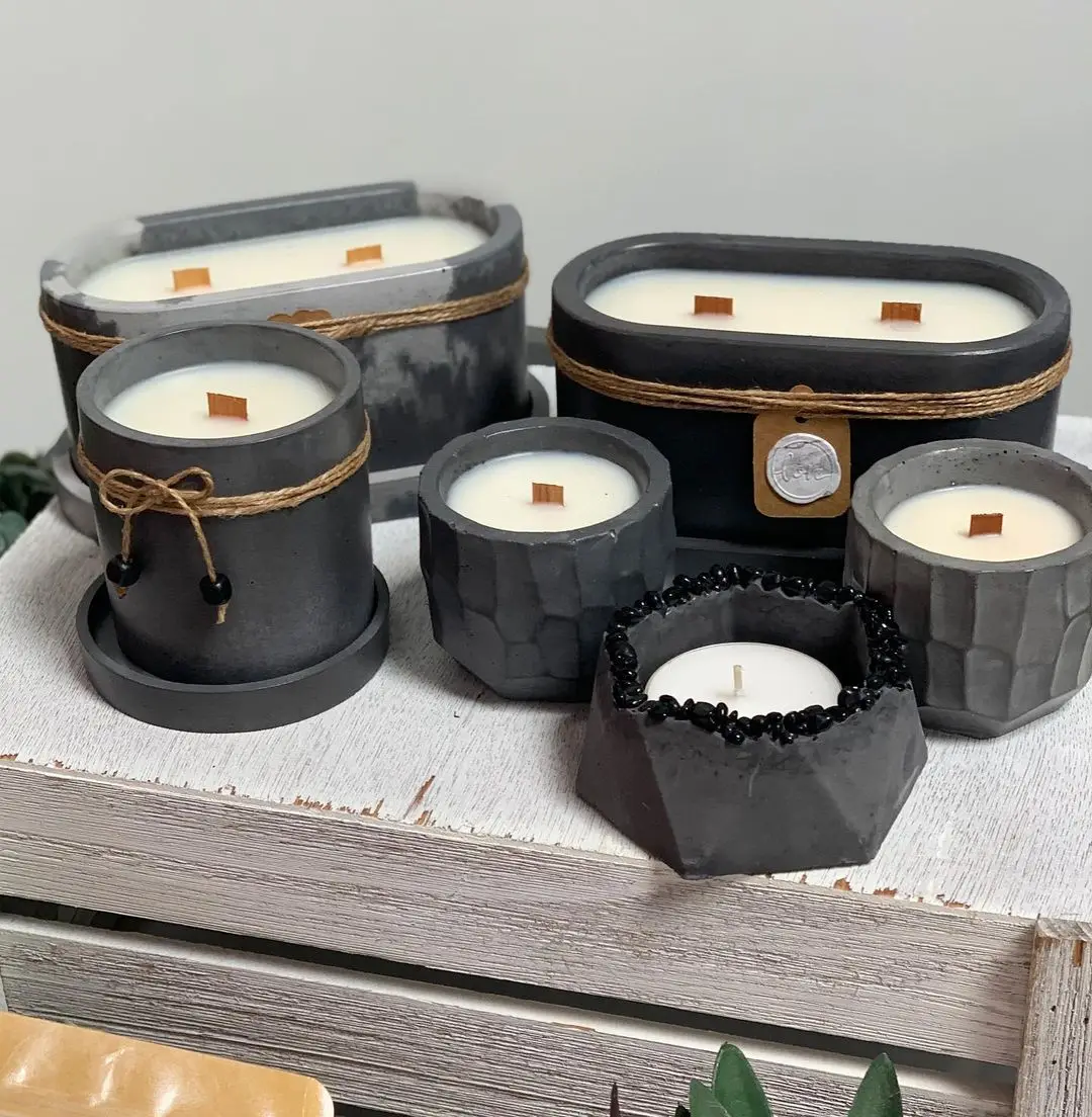 Concrete Candle Cup Vessel Sil - Terrazzo Pot Cement recensione e prezzo