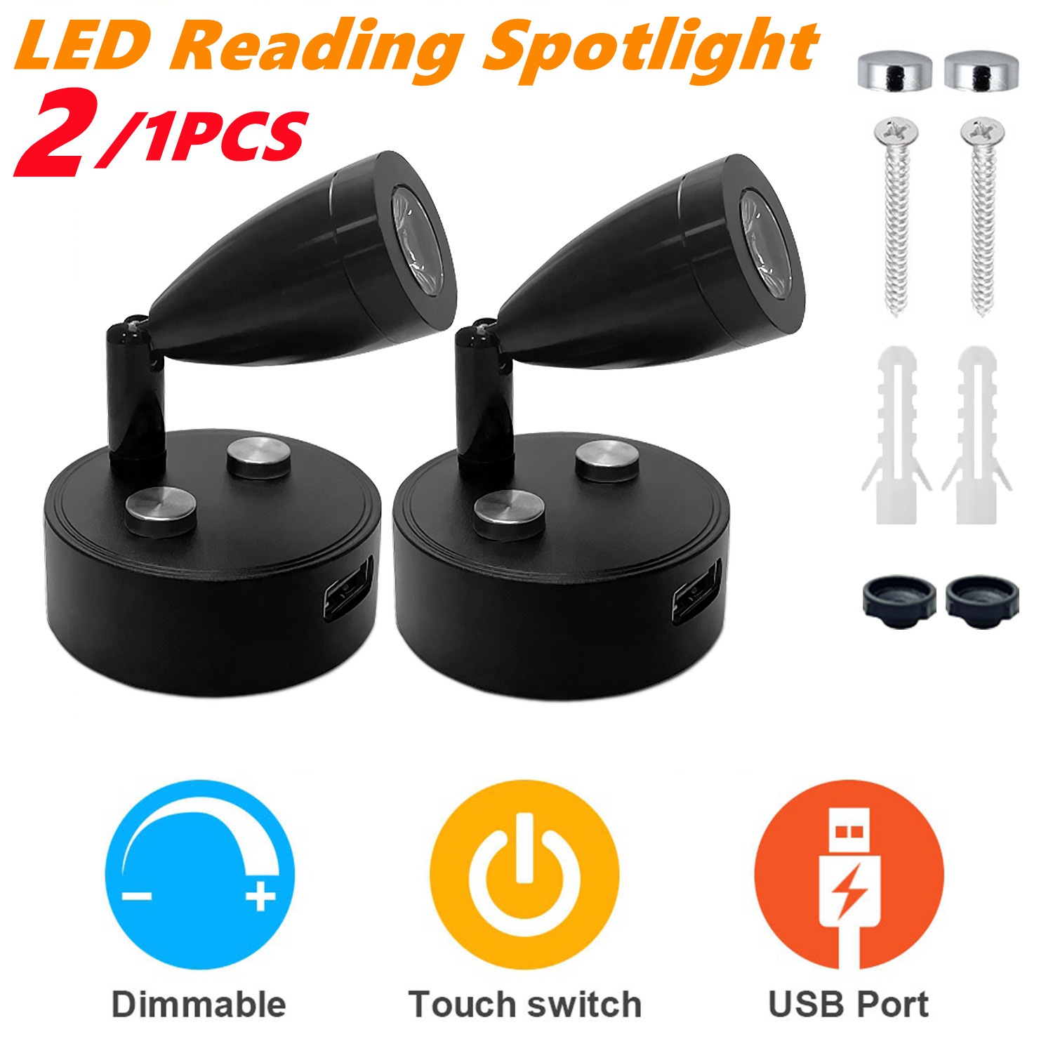 2/1PCS Silver/Black DC 12-24V  - Interior Design Icon recensione e prezzo