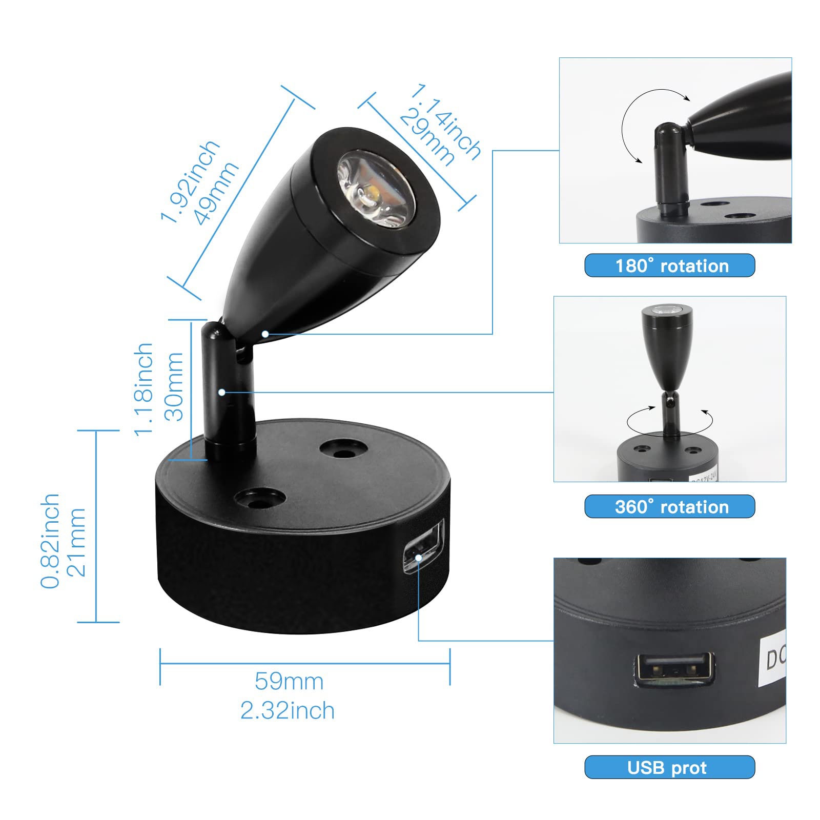 2/1PCS Silver/Black DC 12-24V  - Interior Design Icon recensione e prezzo