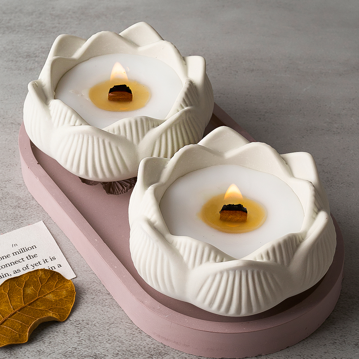 Lotus Shape Candle Holder Plas - Terrazzo Pot Cement recensione e prezzo